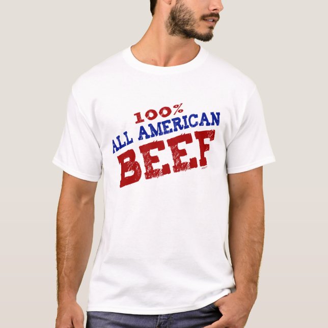 Allt amerikannötkött tee (Framsida)