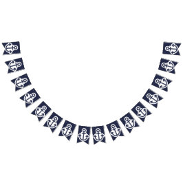 Allt ankrar nautisk Bunting Vimplar