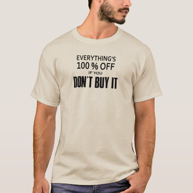 Allt är 100 % rabatt om du inte köper det tröja (Framsida)