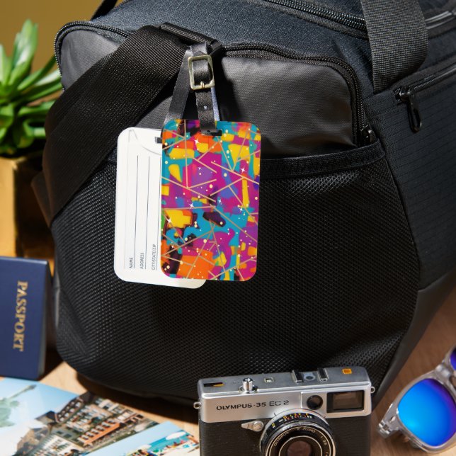 Allt är ansluten Abstrakt Bagagebricka (Framsida & Baksida)