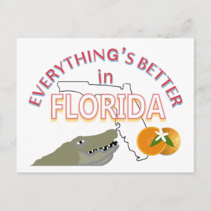 Allt är bättre i Florida Postcard Vykort