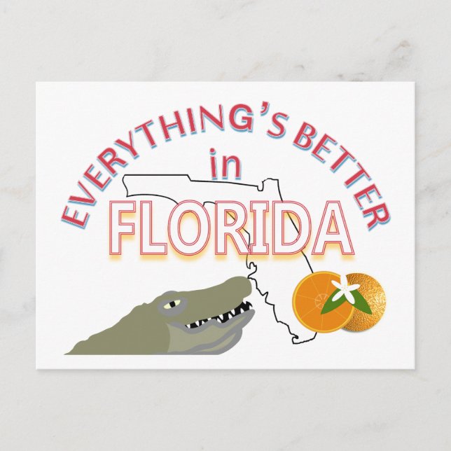Allt är bättre i Florida Postcard Vykort (Framsida)