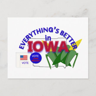Allt är bättre i Iowa vycard Vykort