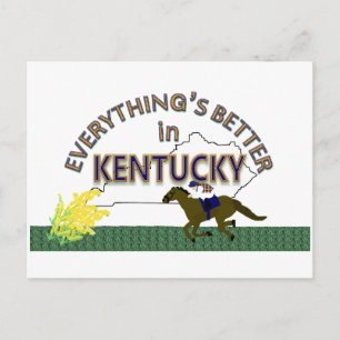 Allt är bättre i Kentucky Postcard Vykort