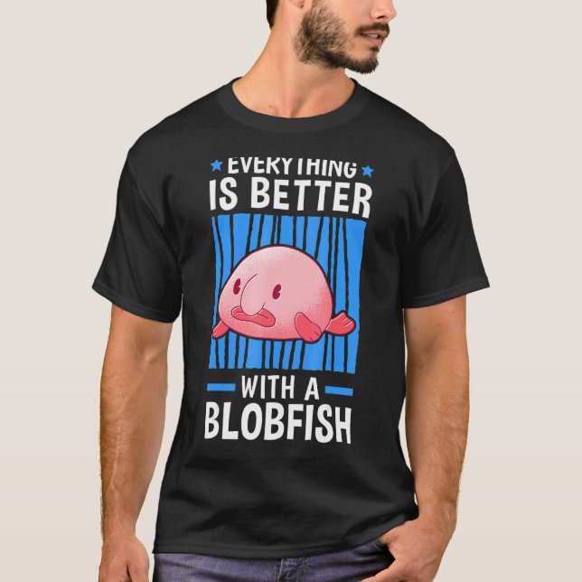 Allt är bättre med Blobfish Memly Ugly Blob T Shirt (Framsida)