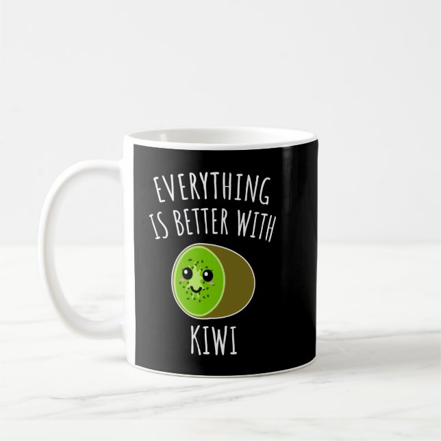 Allt är bättre med Kiwi Classic T Shirt Kaffemugg (Vänster)