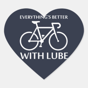 Allt är bättre med Lube Hjärtformat Klistermärke