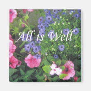 Allt är bra blommor magnet