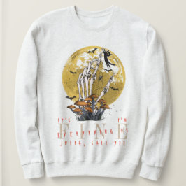 Allt är Bra Halloween Skeleton Black Cat T Shirt