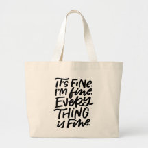 Allt är Bra Hand Lettered Tote