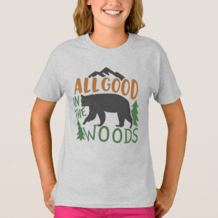 Allt är bra i skogen Svart björn natur T Shirt