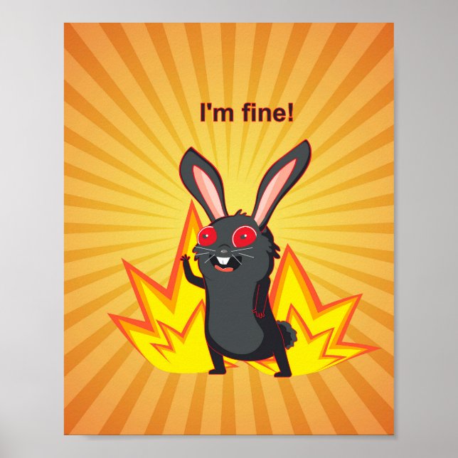 Allt är bra membran med svart kanin poster (Framsidan)