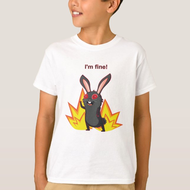 Allt är bra membran med svart kanin t shirt (Framsida)