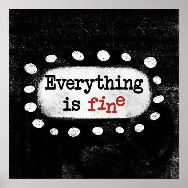 Allt är Bra Poster väggkonst (Framsidan)