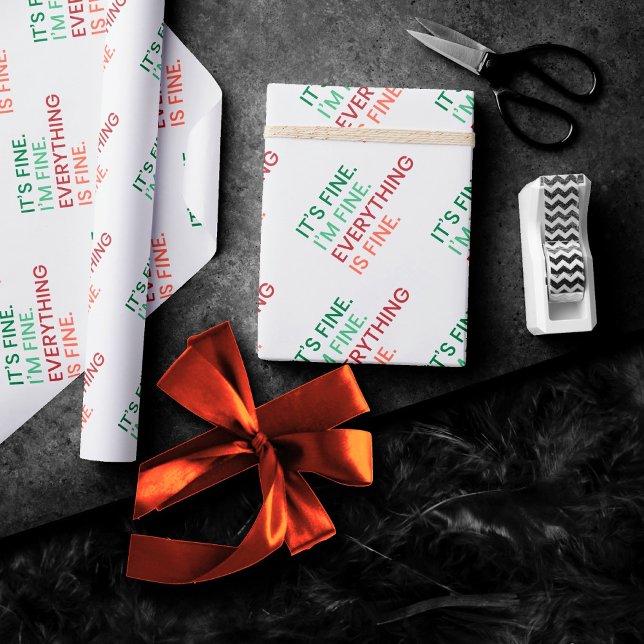 Allt är Bra | Roligt Varje dag Sarcastic Quote Presentpapper (Skapare uppladdad)