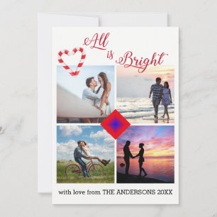 Allt är Bright Candy cane Heart Photo Collage