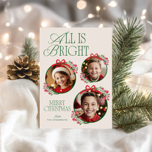 Allt är Bright Cute Baubles Photo Julkort