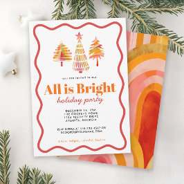 Allt är Bright Modern Julfest Inbjudningar