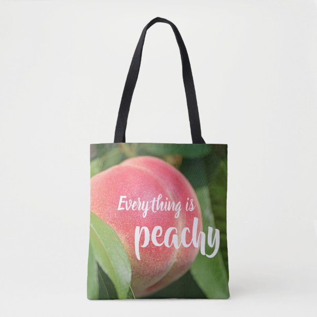 Allt är det Peachy //persikafotoet Tygkasse (Framsida)