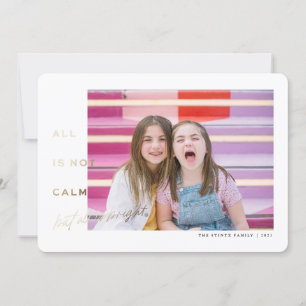 Allt är en ljus, färglös Faux Foil-funny jul Inbjudningar