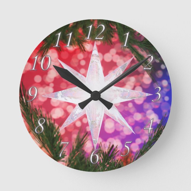 Allt är en ljus julklapp rund klocka (Framsida)