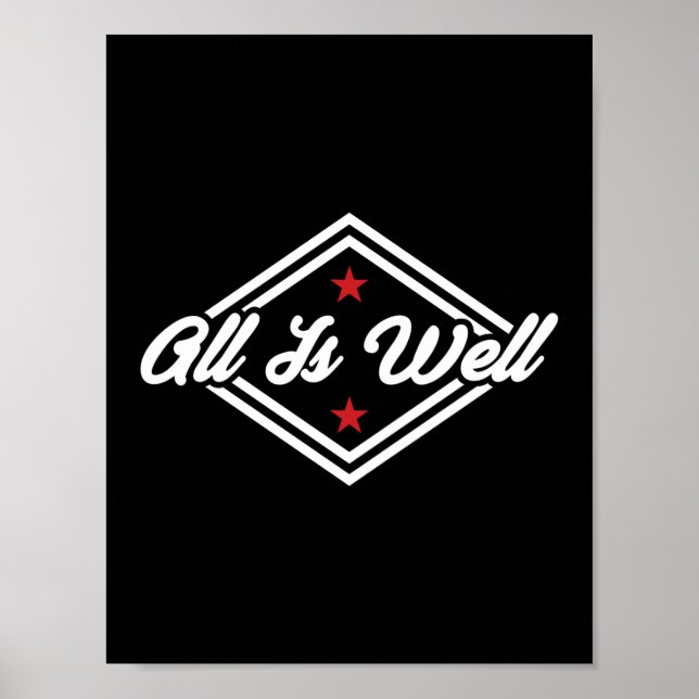 Allt är en ny Anpassade i åldern White Red Black Poster (Framsidan)