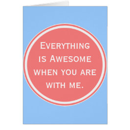 Allt är enormt hälsningskort