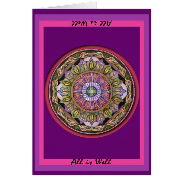 Allt är ett brunkort hälsningskort (Framsidan)