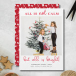 Allt är ett jullusiskt foto från Bright Roligt Julkort<br><div class="desc">Fira säsongen med "All is Bright" - minikort för julfotboll, med en mjuk blå färg-palett, med Helgdag "All is Bright". Den här eleganten och den enkla designen ställen ditt barns foto i mitten, framtagen av ren typografi och ett mjukt, vintrykande intryck. Perfekt för familjer som kärlek är en modern men...</div>