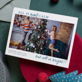 Allt är ett ljus med minimalt Jul Kids Photo Julkort