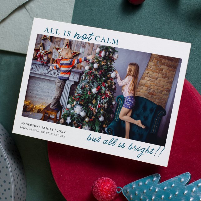 Allt är ett ljus med minimalt Jul Kids Photo Julkort (Skapare uppladdad)