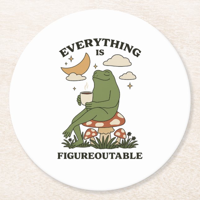Allt är figuroutable underlägg papper rund (Framsidan)