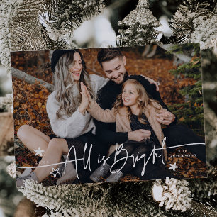 Allt är fotokort för Bright Script Typography Phot Julkort