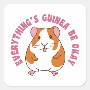 Allt är Guinea, okej Guinea Gris Pun Fyrkantigt Klistermärke
