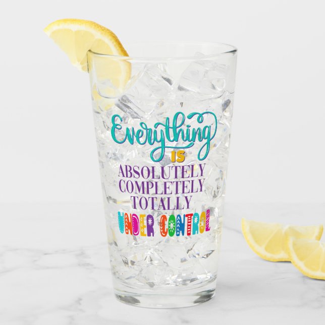 Allt är helt under kontroll glaskopp (Framsida Ice)