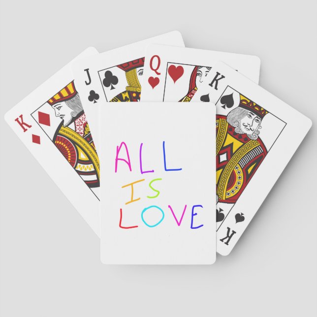 Allt är kärlek-regnbågsfärgat pride LGBTQ gay june Casinokort (Baksidan)