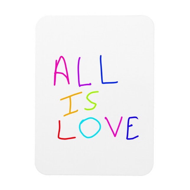 Allt är kärlek-regnbågsfärgat pride LGBTQ gay june Magnet (Vertikal)