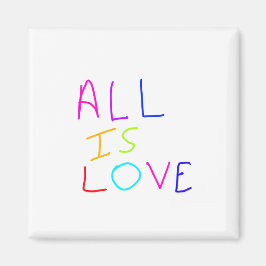 Allt är kärlek-regnbågsfärgat pride LGBTQ gay june Magnet