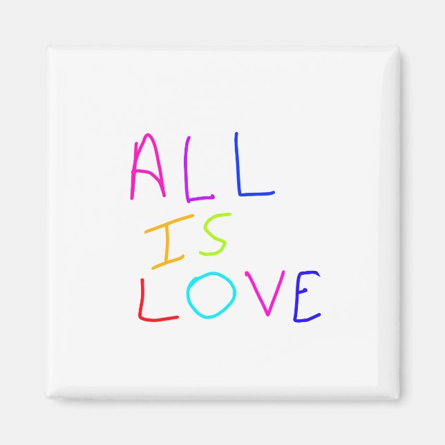 Allt är kärlek-regnbågsfärgat pride LGBTQ gay june Magnet (Framsidan)