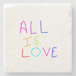 Allt är kärlek-regnbågsfärgat pride LGBTQ gay june Stenunderlägg