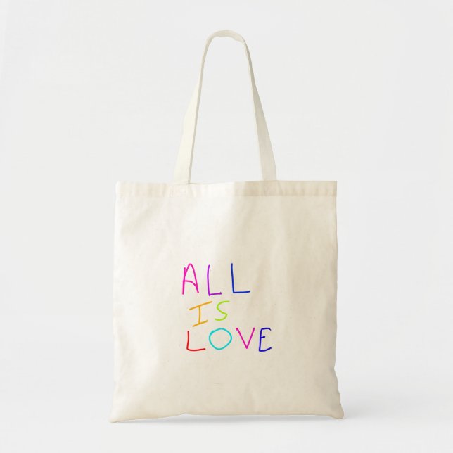 Allt är kärlek-regnbågsfärgat pride LGBTQ gay june Tygkasse (Framsidan)