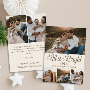 Allt Är Ljust Kräm Ivory Multi Foto Jul Julkort