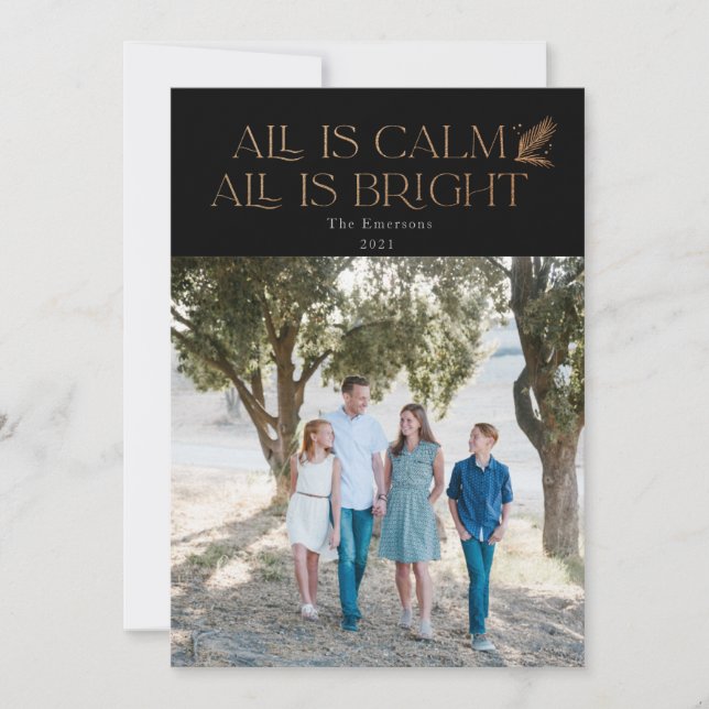 Allt är Lugn Alla är Bright jul Photo Black (Framsida)