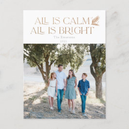 Allt är Lugn Alla är Bright Jul Photo Vykort