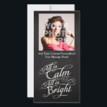 Allt är Lugn, allt är Bright Chalkboard-jul Julkort<br><div class="desc">Allt är Lugn,  allt är Bright.  Mörk charcol grått chalkboard black board-bakgrund med finare-skript med kritutseende med ord från berömden,  jul sång,  tyst natt.  En känslig och rörande söt för att påminna om säsongens skönhet och slendor!</div>