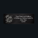Allt är Lugn, allt är Bright Chalkboard-jul Returadress Etikett<br><div class="desc">Allt är Lugn,  allt är Bright. Mörk charcol grått chalkboard black board-bakgrund med finare-skript med kritutseende med ord från berömden,  jul sång,  tyst natt. En känslig och rörande söt för att påminna om säsongens skönhet och slendor!</div>