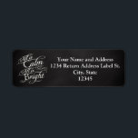 Allt är Lugn, allt är Bright Chalkboard-jul Returadress Etikett<br><div class="desc">Allt är Lugn,  allt är Bright. Mörk charcol grått chalkboard black board-bakgrund med finare-skript med kritutseende med ord från berömden,  jul sång,  tyst natt. En känslig och rörande söt för att påminna om säsongens skönhet och slendor!</div>