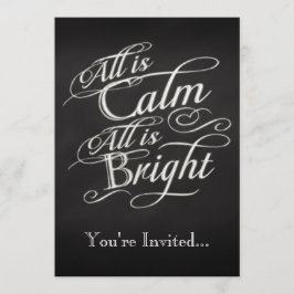 Allt är Lugn, allt är Bright jul Party Inbjudningar