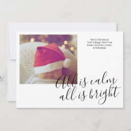 Allt är Lugn allt är en ljus Personlig jul Julkort