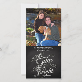 Allt är Lugn Chalkboard-jul Julkort